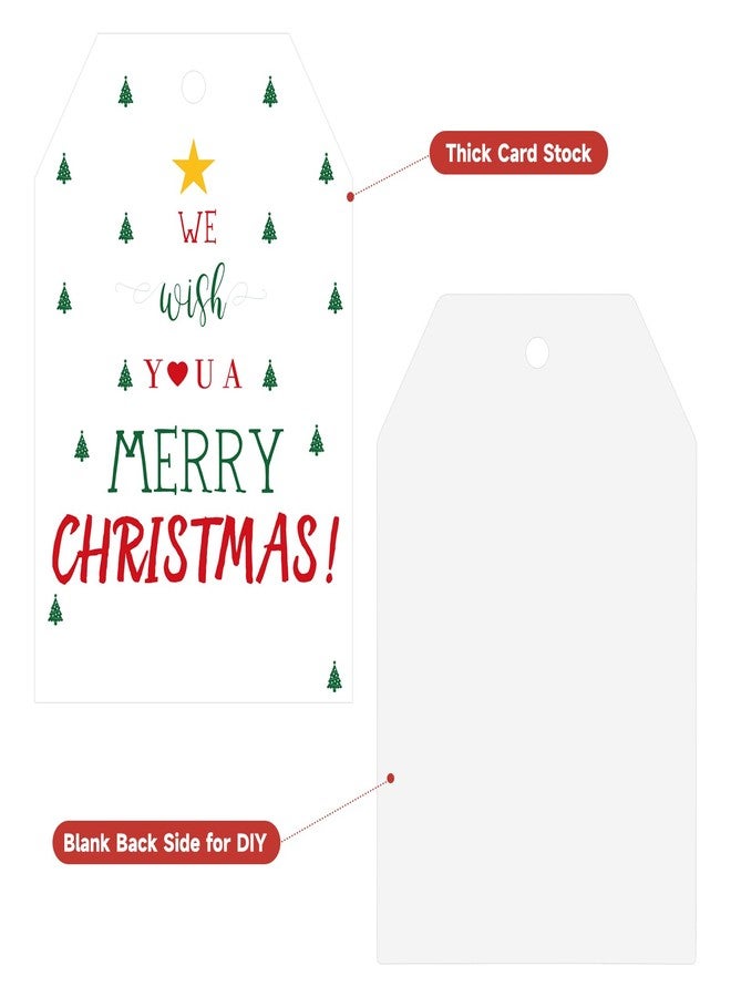 KINGLAKE Tags With String - 50 Pcs Xmas Paper Labels for Presents, Holiday Wrapping, and Merry Christmas Gifts - Image 3